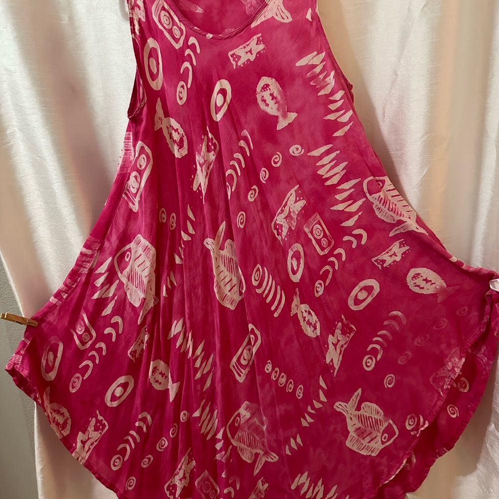 Jessica Taylor 2X Hot Pink Sun Dress